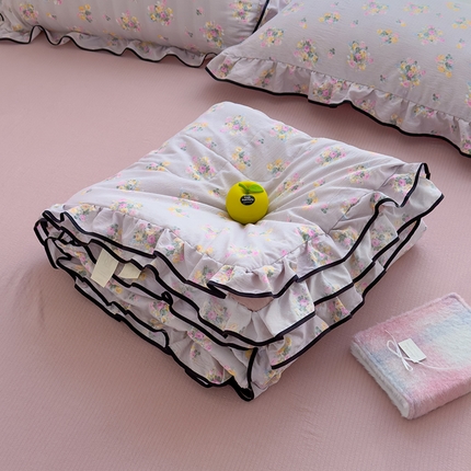 慕尚 2025新款云感棉花边夏凉被空调被 柔情紫