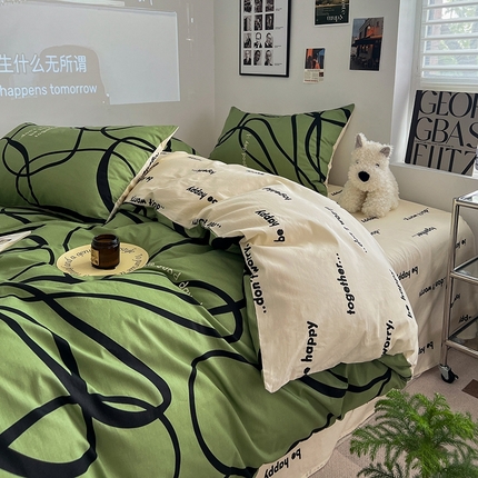 吉象2025新款全棉印花北欧极简四件套系列 极简