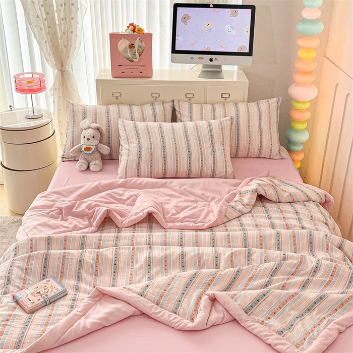 91家纺网 家纺一手货源 找家纺 美梦里 2025新款A类水洗棉棉花夏被 夏凉被空调被 余音