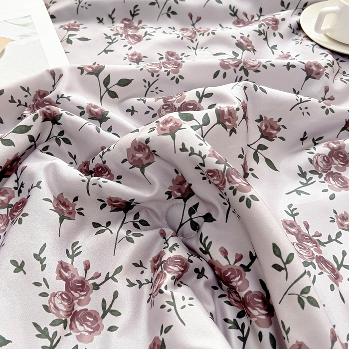 91家纺网 家纺一手货源 找家纺 找底底家纺 2025新款60S水洗天丝夏被夏凉被空调被床裙四件套 满园芬芳