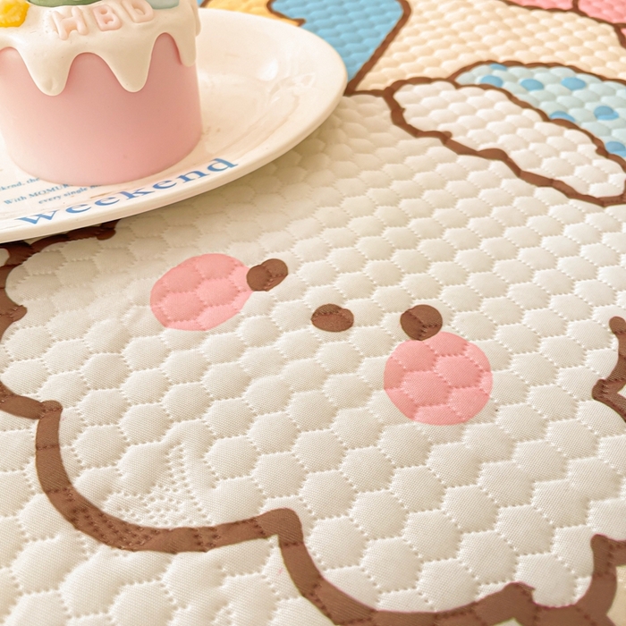 91家纺网 家纺一手货源 找家纺 川悦生活 2025新款大版冰豆豆凉豆豆凉席 奶糕作坊