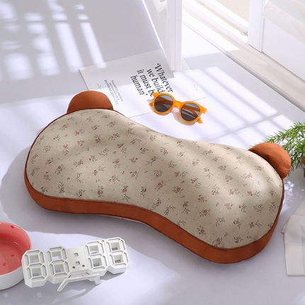 91家纺网 家纺一手货源 找家纺 （总）蔻眠 2025全棉双层纱碎花熊猫荞麦护颈枕