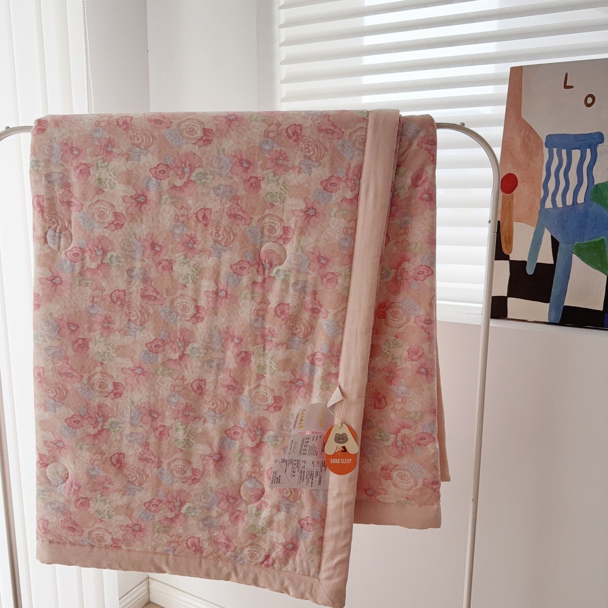 91家纺网 家纺一手货源 找家纺 于果 2025新款全棉双层纱夏被四件套 花汀