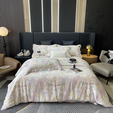 91家纺网 家纺一手货源 找家纺 （总）莱豫2025新款50支莱赛尔天丝四件套