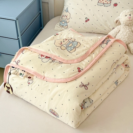 葡萄家 2025新款A类母婴级大豆纤维牛奶丝针织棉夏凉被空调被-系列二 生日派对