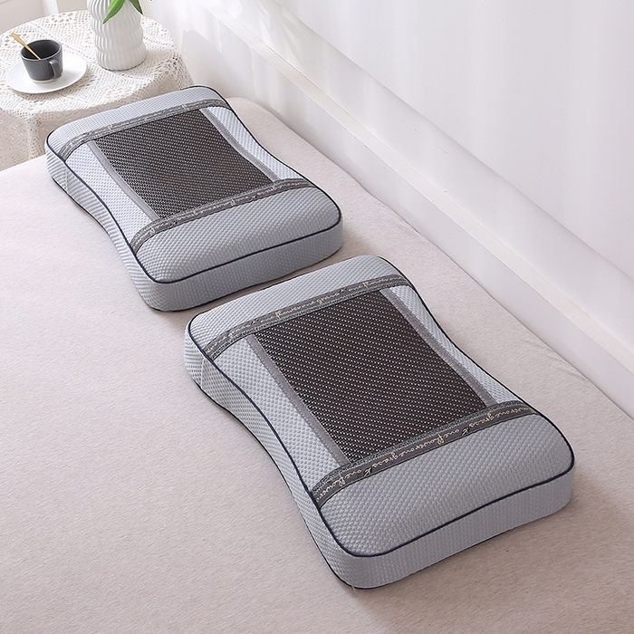 91家纺网 家纺一手货源 找家纺 纽乐家纺 2025夏季夏凉凉席枕芯冰丝冰藤护颈椎记忆棉枕头助睡眠冰藤枕头枕芯 冰丝冰藤记忆枕-深灰 35x55cm/只