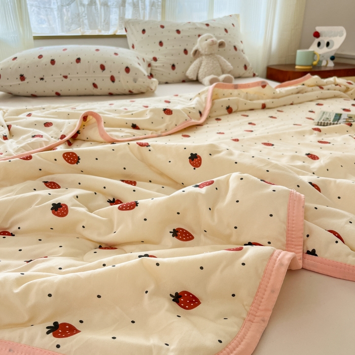 91家纺网 家纺一手货源 找家纺 （总）葡萄家 2025新款A类母婴级大豆纤维牛奶丝针织棉夏凉被空调被-系列二