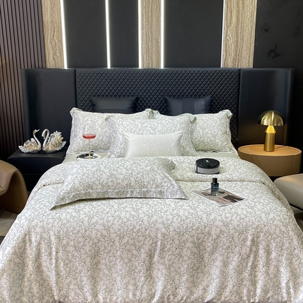 莱豫2025新款50支莱赛尔天丝四件套 山茶酿