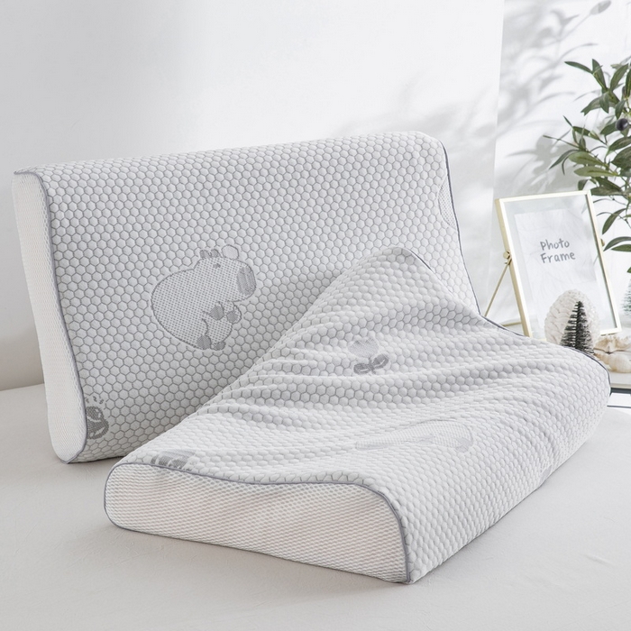 91家纺网 家纺一手货源 找家纺 大黄蜂家居家纺 2025新款卡皮巴拉凉感冰豆豆乳胶单枕套枕套单件 卡皮巴拉灰