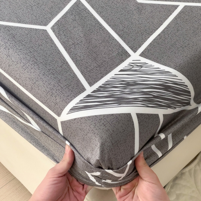 91家纺网 家纺一手货源 找家纺 朵朵家纺 2025新款亲肤棉芦荟棉床笠单床笠，磨毛床笠，印花床笠（可定制尺寸 ） 爱尚灰