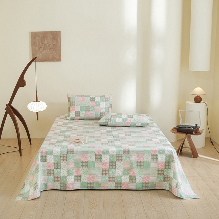 91家纺网 家纺一手货源 找家纺 慕绸家纺（原萌宝老粗布厂家） 2025直播爆款100%全棉加厚非遗老粗布 百家福