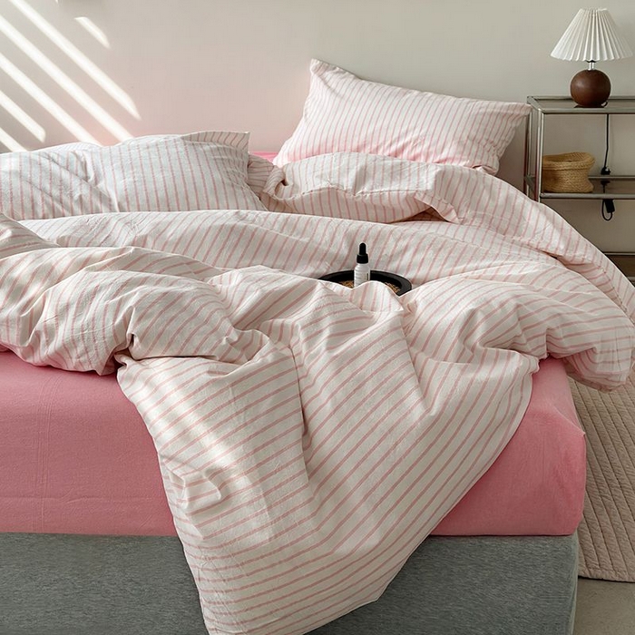 91家纺网 家纺一手货源 找家纺 （总）水洗的故事 2025新款全棉色织水洗棉四件套