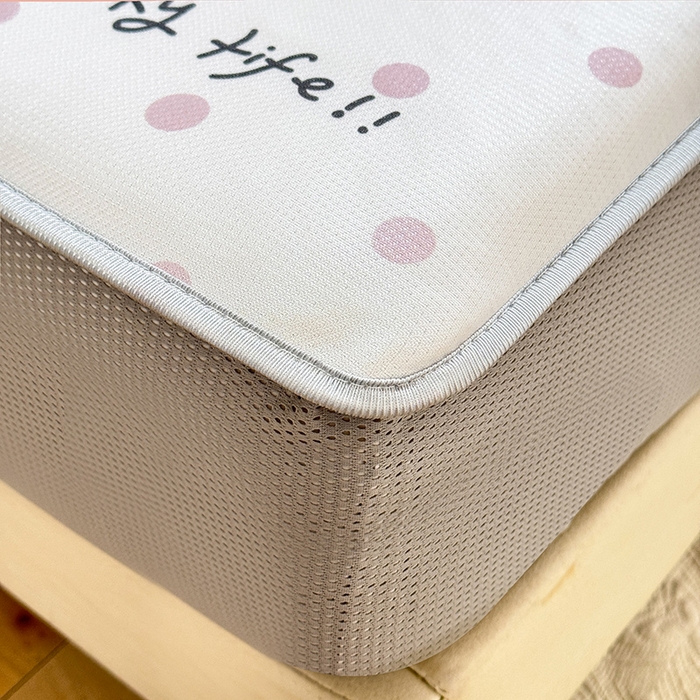 91家纺网 家纺一手货源 找家纺 518家纺 2025新款亲肤舒适A类碳光冰丝抗菌凉席【提供买家秀】席子【提供买家秀】-平铺款 卡皮巴拉