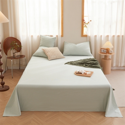 91家纺网 家纺一手货源 找家纺 （总）名优家纺 2025新款全棉色织水洗棉单品系列-单床单