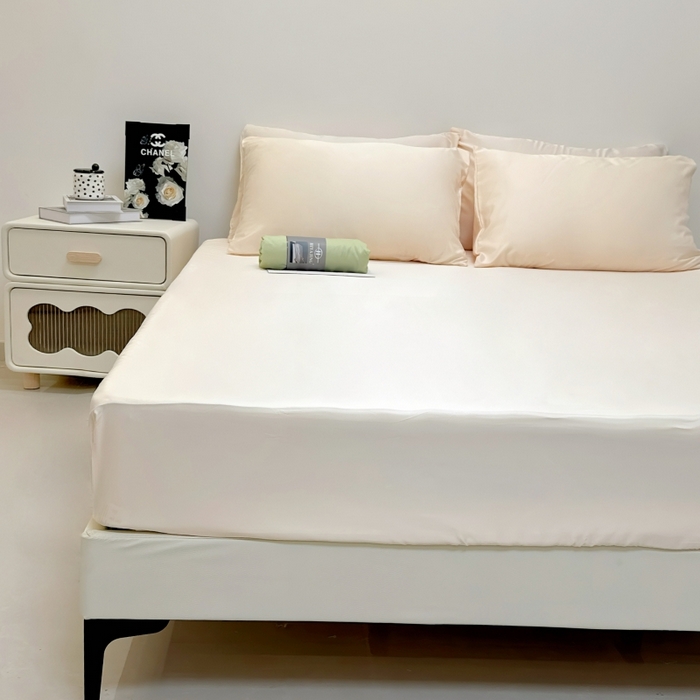 91家纺网 家纺一手货源 找家纺 兜米家居 2025新款床笠A类水洗真丝床笠三件套 冰玉