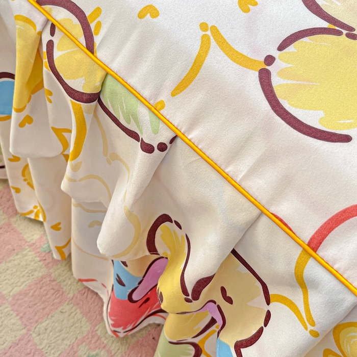 91家纺网 家纺一手货源 找家纺 艾橙 2025新款140克植物羊绒双边单床裙