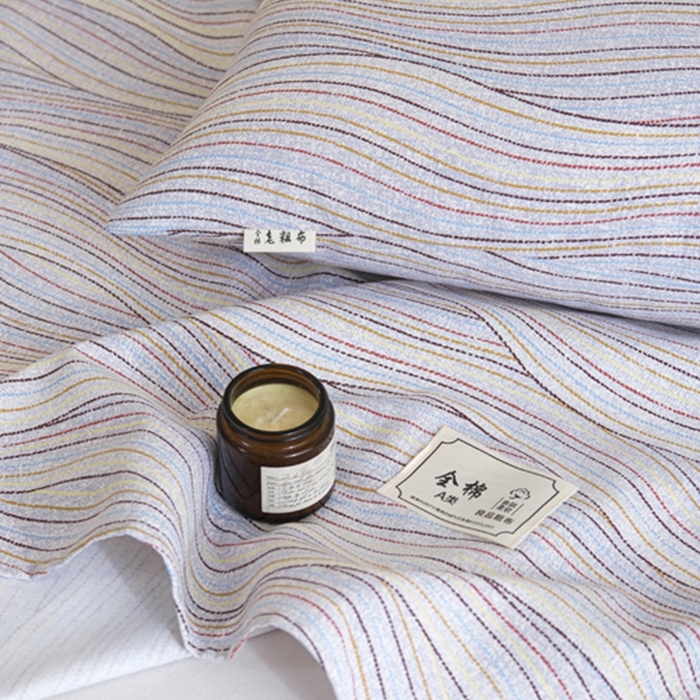 91家纺网 家纺一手货源 找家纺 慕绸家纺（原萌宝老粗布厂家） 2025直播爆款100%全棉加厚非遗老粗布 律动