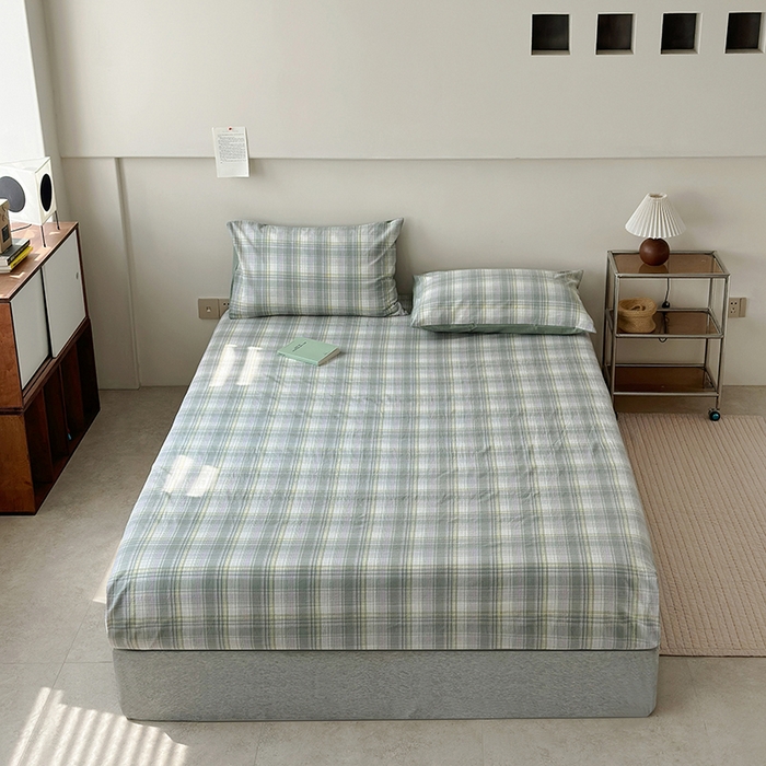 91家纺网 家纺一手货源 找家纺 水洗的故事 2025新款色织水洗棉单床单 绿野仙踪