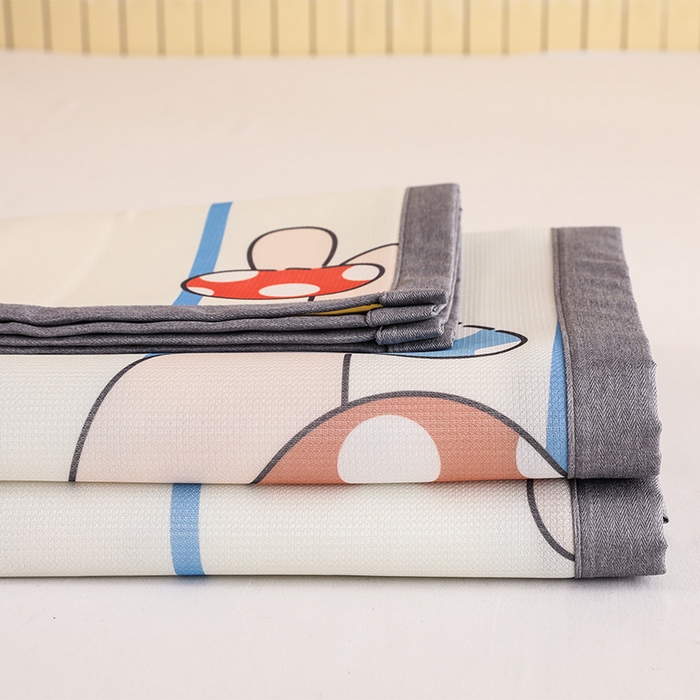 91家纺网 家纺一手货源 找家纺 518家纺 2026新款亲肤舒适A类碳光冰丝抗菌凉席【提供买家秀】席子【提供买家秀】-床笠款 蘑菇屋