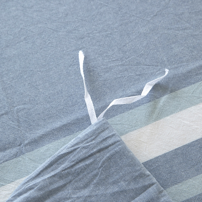 91家纺网 家纺一手货源 找家纺 木易家居 2025新款全棉色织水洗棉四件套 丁香兰