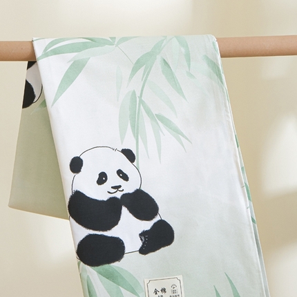 慕绸家纺（原萌宝老粗布厂家） 2025直播爆款100%全棉加厚非遗老粗布 熊有成竹