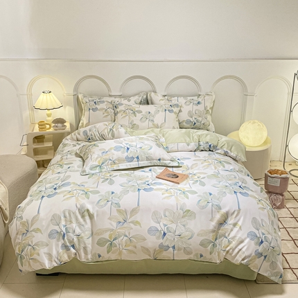 91家纺网 家纺一手货源 找家纺 （总）2025新款水洗冰丝美式数码印花四件套轻奢时尚北欧风床上用品学生宿舍三四件套