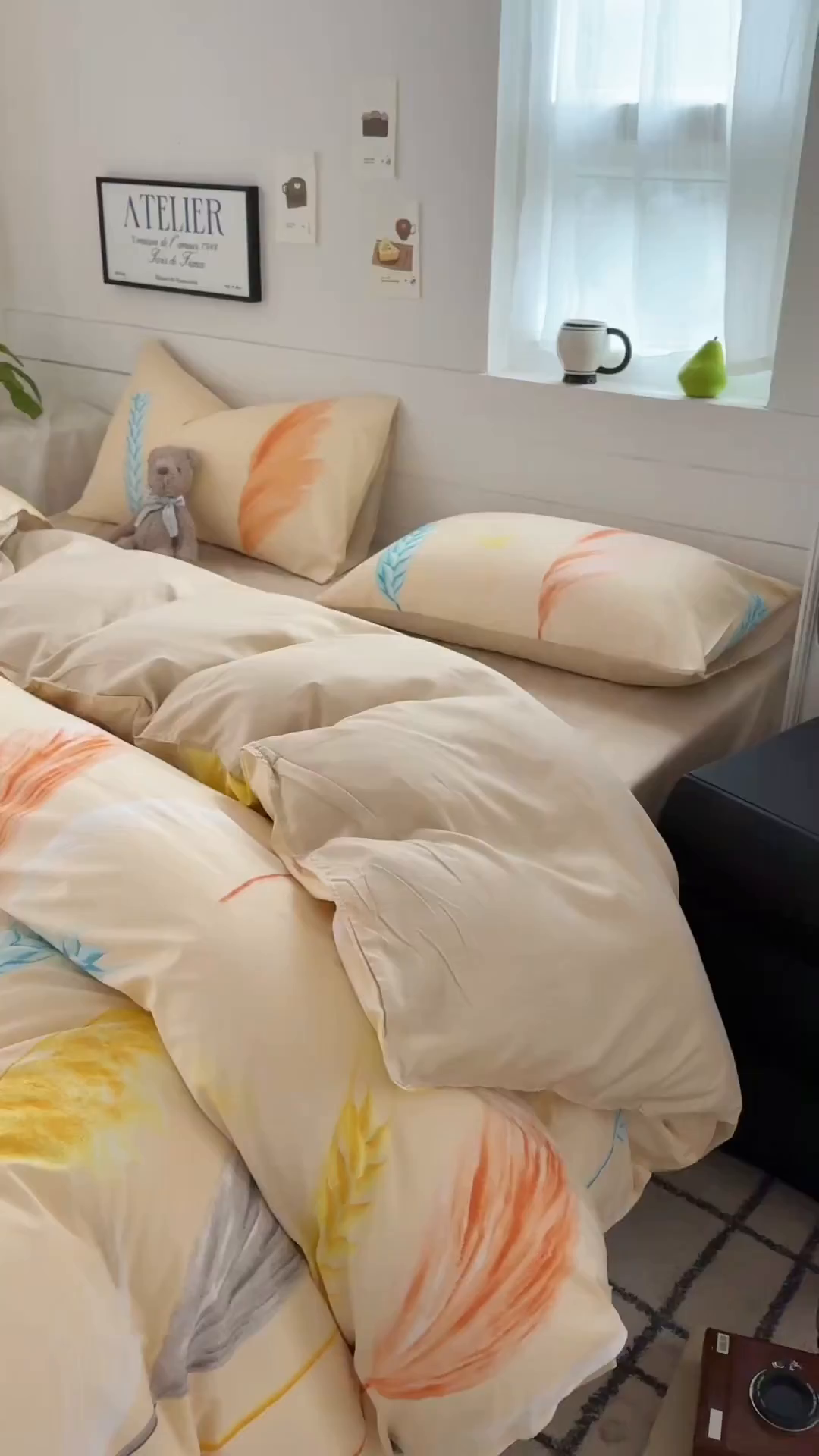 91家纺网 家纺一手货源 找家纺 可可家纺 2025新款印花卡通芦荟棉四件套亲肤床单被套三件套 丰收季节