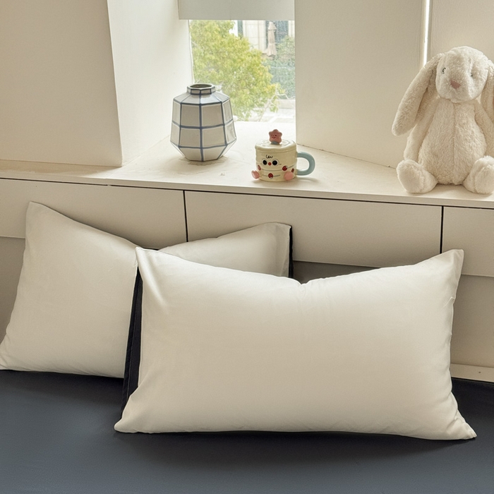 91家纺网 家纺一手货源 找家纺 可可家纺 2025新款ins风纯色磨毛简约水洗棉四件套亲肤床单被套三件套 白蓝灰