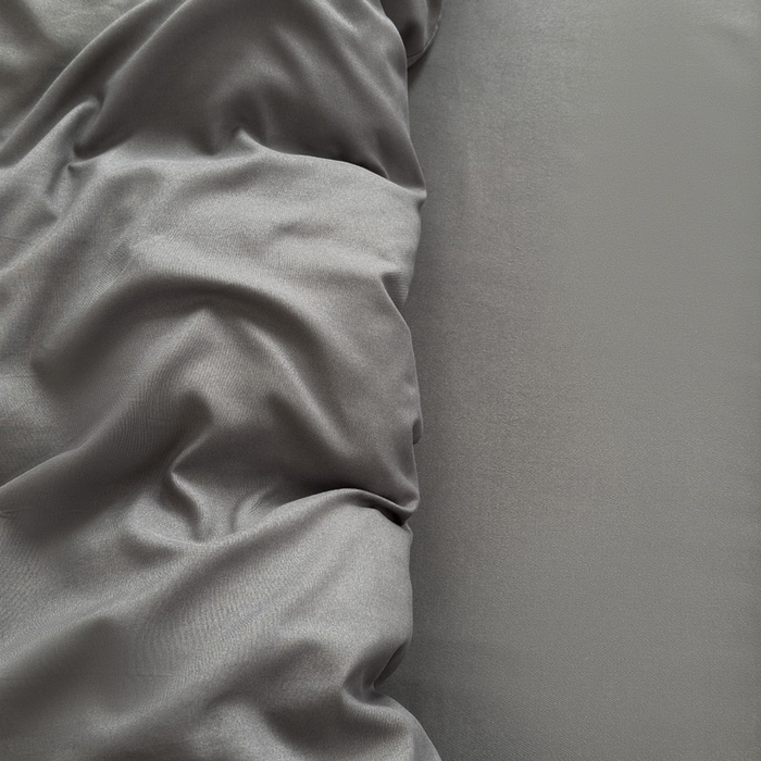 91家纺网 家纺一手货源 找家纺 可可家纺 2025新款ins风纯色磨毛简约水洗棉四件套亲肤床单被套三件套 纯深灰