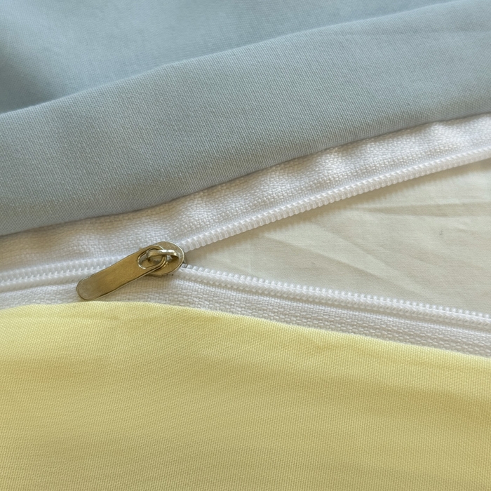 91家纺网 家纺一手货源 找家纺 可可家纺 2025新款ins风纯色磨毛简约水洗棉四件套亲肤床单被套三件套 浅蓝芝士