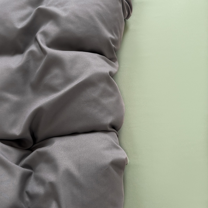 91家纺网 家纺一手货源 找家纺 可可家纺 2025新款ins风纯色磨毛简约水洗棉四件套亲肤床单被套三件套 深灰抹茶