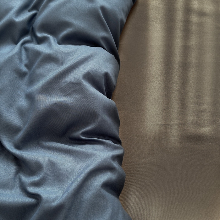 91家纺网 家纺一手货源 找家纺 可可家纺 2025新款ins风纯色磨毛简约水洗棉四件套亲肤床单被套三件套 诱惑蓝灰