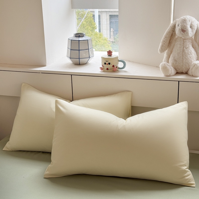 91家纺网 家纺一手货源 找家纺 可可家纺 2025新款ins风纯色磨毛简约水洗棉四件套亲肤床单被套三件套 芝士嫩绿