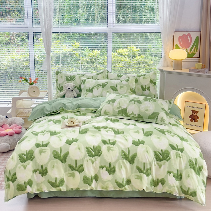 91家纺网 家纺一手货源 找家纺 （总）布可家纺 2025新款水洗棉印花四件套系列