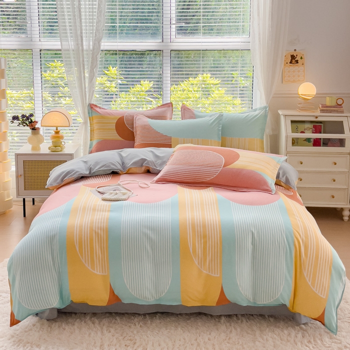 91家纺网 家纺一手货源 找家纺 （总）布可家纺 2025新款水洗棉印花四件套系列