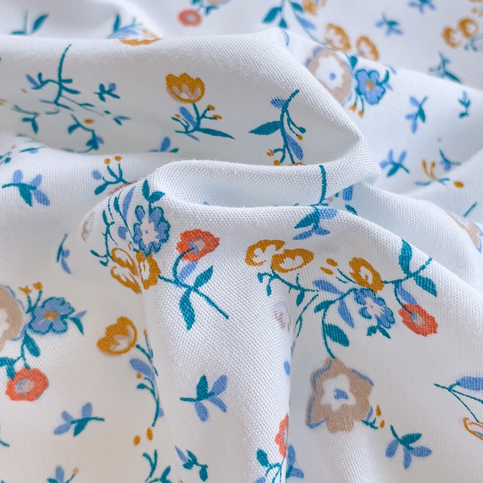 91家纺网 家纺一手货源 找家纺 布可家纺 2025新款水洗棉印花四件套系列 花开朵朵