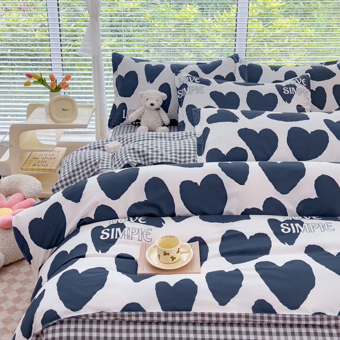 91家纺网 家纺一手货源 找家纺 布可家纺 2025新款水洗棉印花四件套系列 简尚