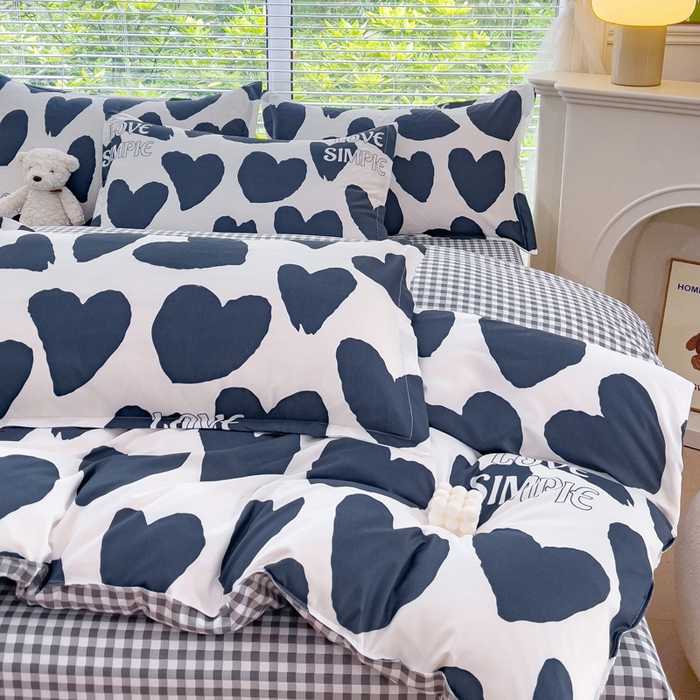 91家纺网 家纺一手货源 找家纺 布可家纺 2025新款水洗棉印花四件套系列 简尚