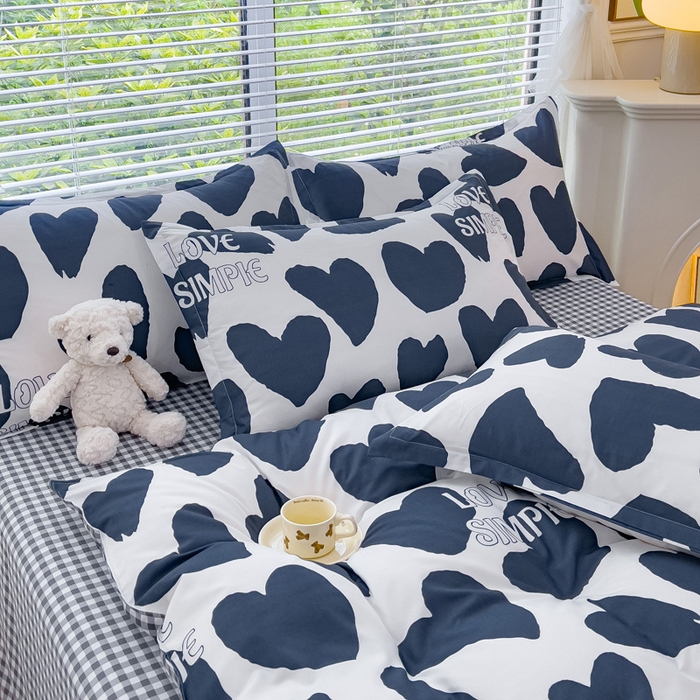 91家纺网 家纺一手货源 找家纺 布可家纺 2025新款水洗棉印花四件套系列 简尚