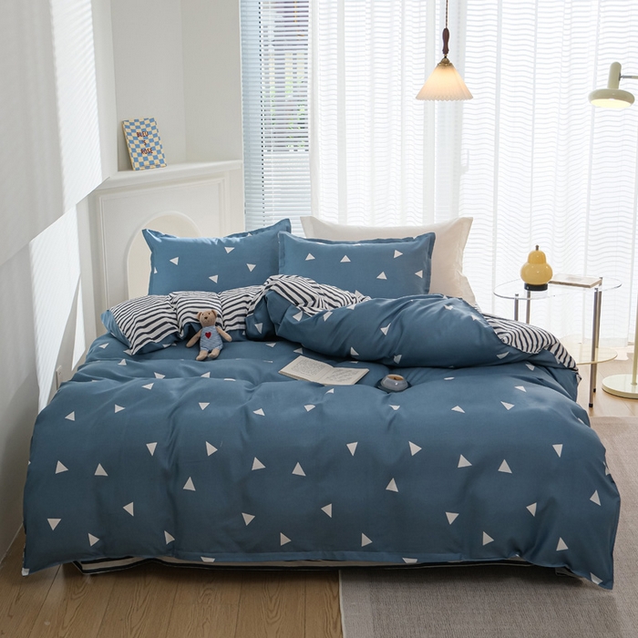 布可家纺 2025新款水洗棉印花四件套系列 简致生活