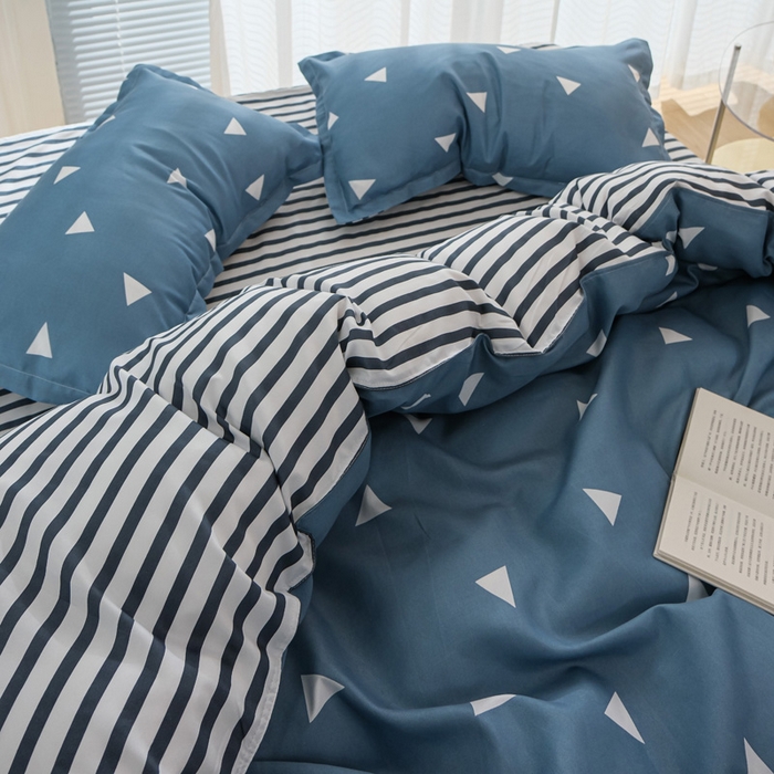 91家纺网 家纺一手货源 找家纺 布可家纺 2025新款水洗棉印花四件套系列 简致生活