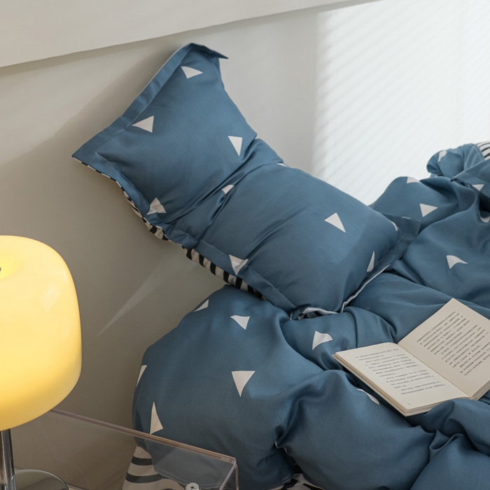 91家纺网 家纺一手货源 找家纺 布可家纺 2025新款水洗棉印花四件套系列 简致生活