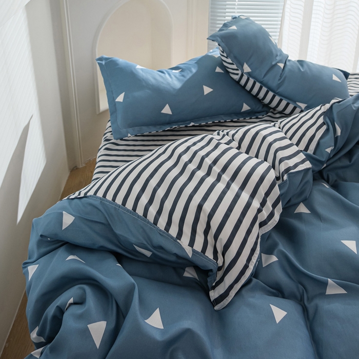 91家纺网 家纺一手货源 找家纺 布可家纺 2025新款水洗棉印花四件套系列 简致生活