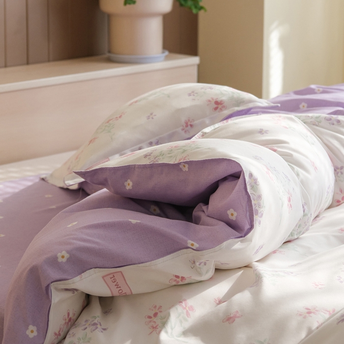 91家纺网 家纺一手货源 找家纺 布可家纺 2025新款水洗棉印花四件套系列 恋爱花束