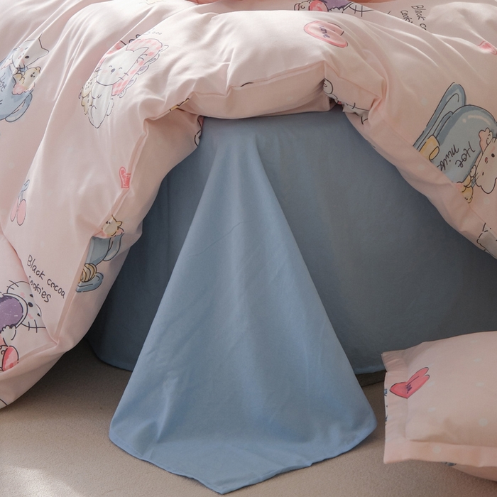 91家纺网 家纺一手货源 找家纺 布可家纺 2025新款水洗棉印花四件套系列 你好凯蒂