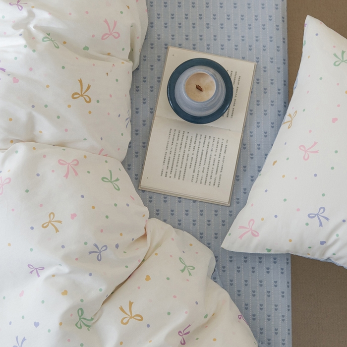 91家纺网 家纺一手货源 找家纺 布可家纺 2025新款水洗棉印花四件套系列 七彩蝴蝶