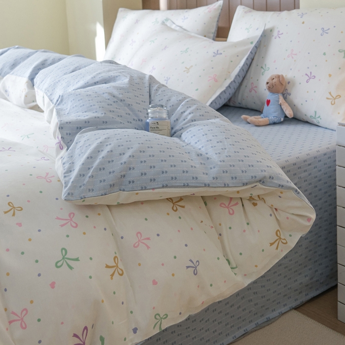 91家纺网 家纺一手货源 找家纺 布可家纺 2025新款水洗棉印花四件套系列 七彩蝴蝶