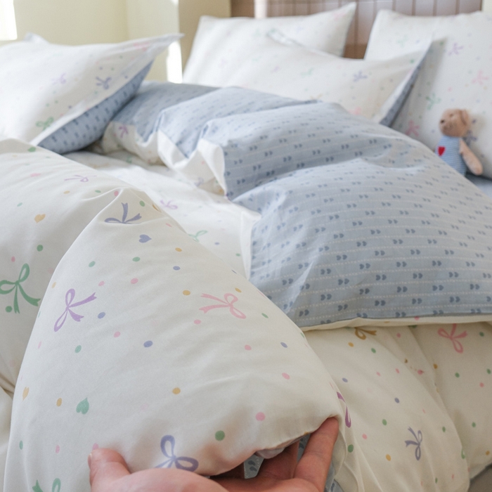 91家纺网 家纺一手货源 找家纺 布可家纺 2025新款水洗棉印花四件套系列 七彩蝴蝶