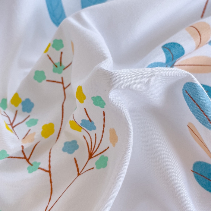 91家纺网 家纺一手货源 找家纺 布可家纺 2025新款水洗棉印花四件套系列 晴朗