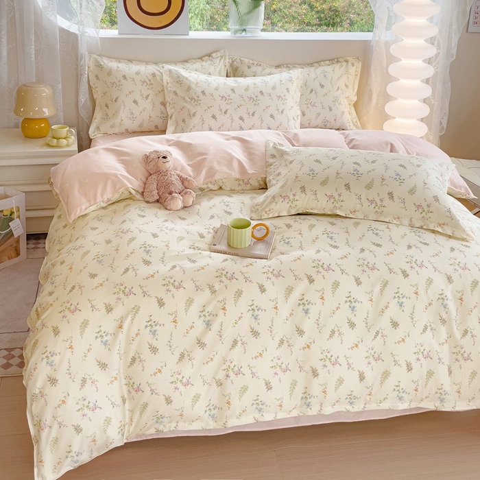 91家纺网 家纺一手货源 找家纺 布可家纺 2025新款水洗棉印花四件套系列 生机